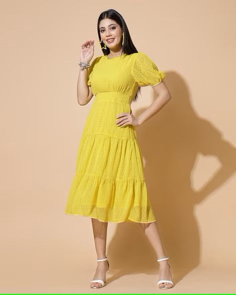 John Zack Women dDress Yellow