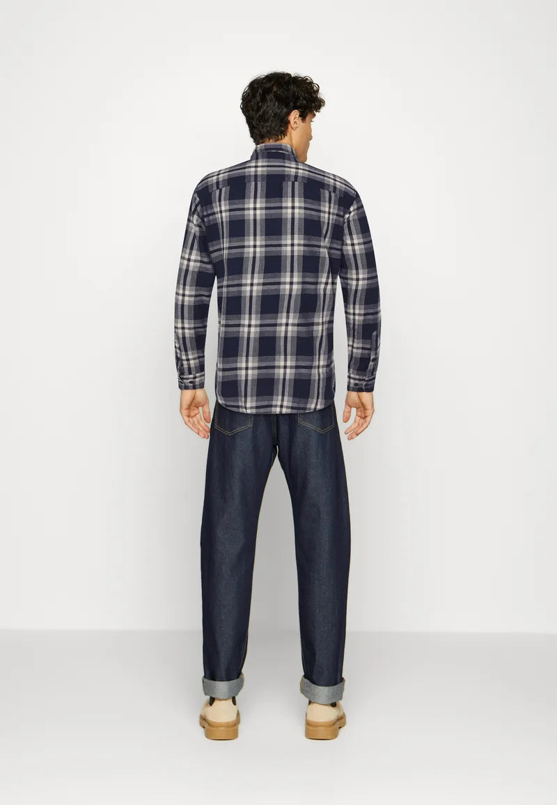 Jack & Jones Jorbest Check Shirt Ls In Navy