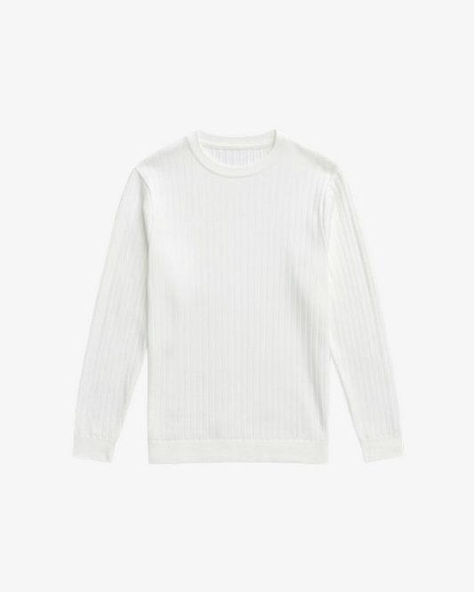 Boohooman Muscle Fit Ribbad Ls Jumper