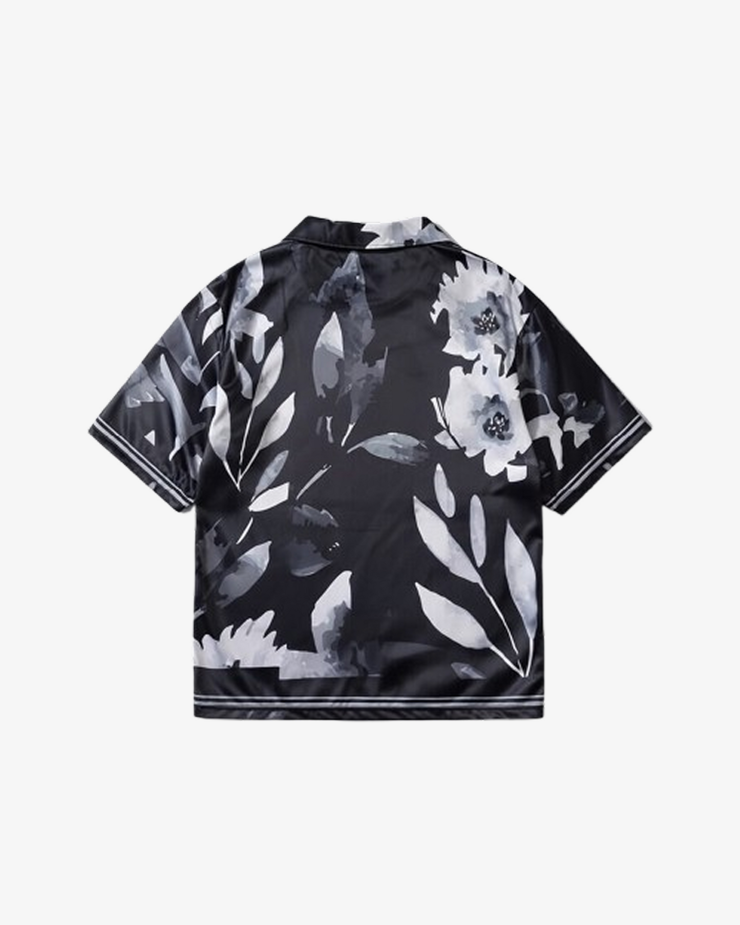 Boohooman Boxy Printed Satin Revere Shirt