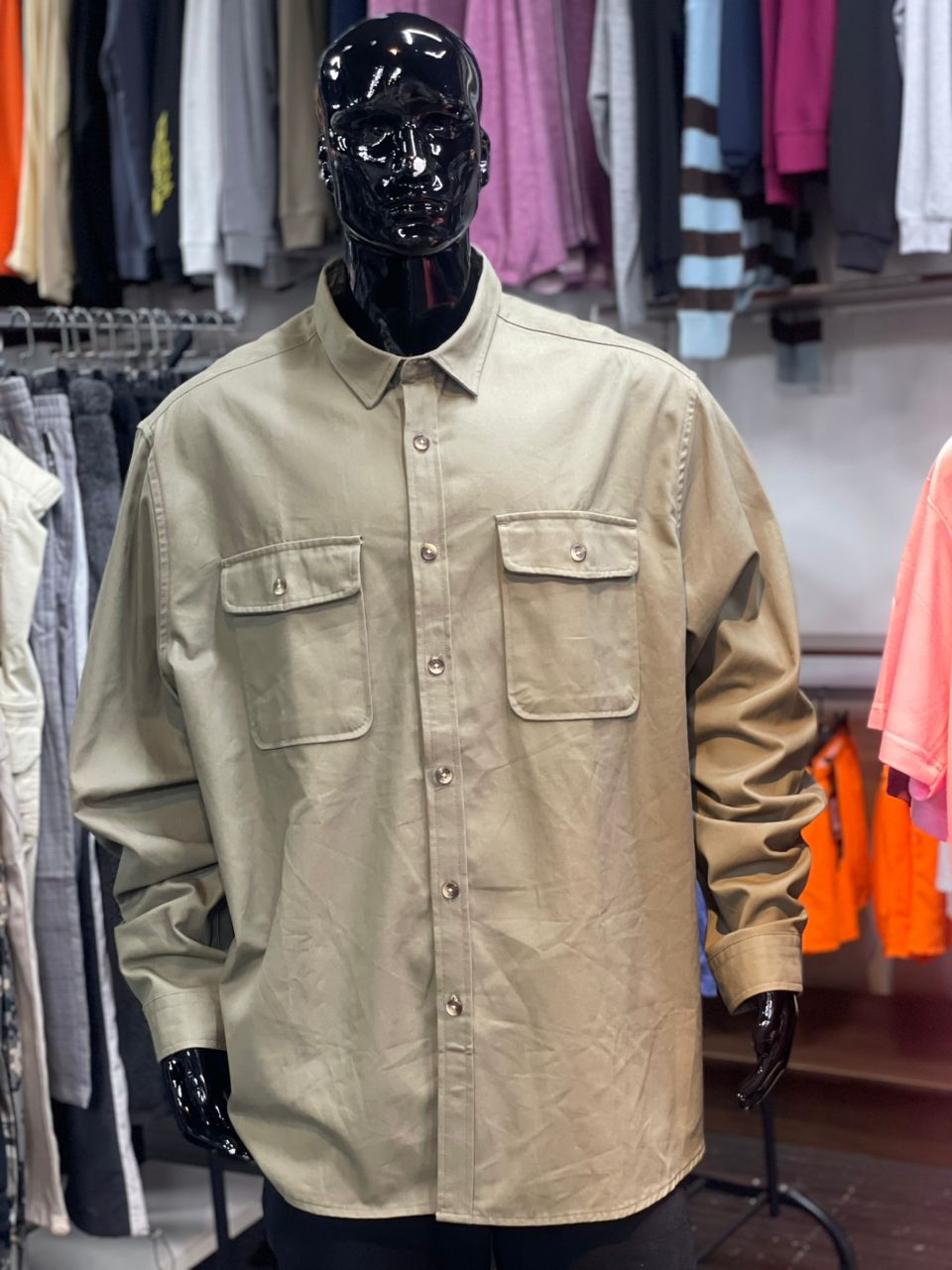 Asos Design Cutton Shacket Ls Shirt