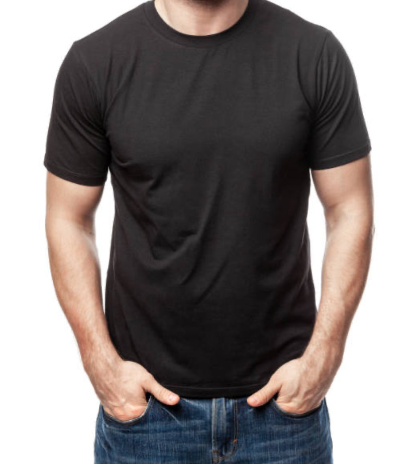 Basic slim fit crew nect t shirt in black