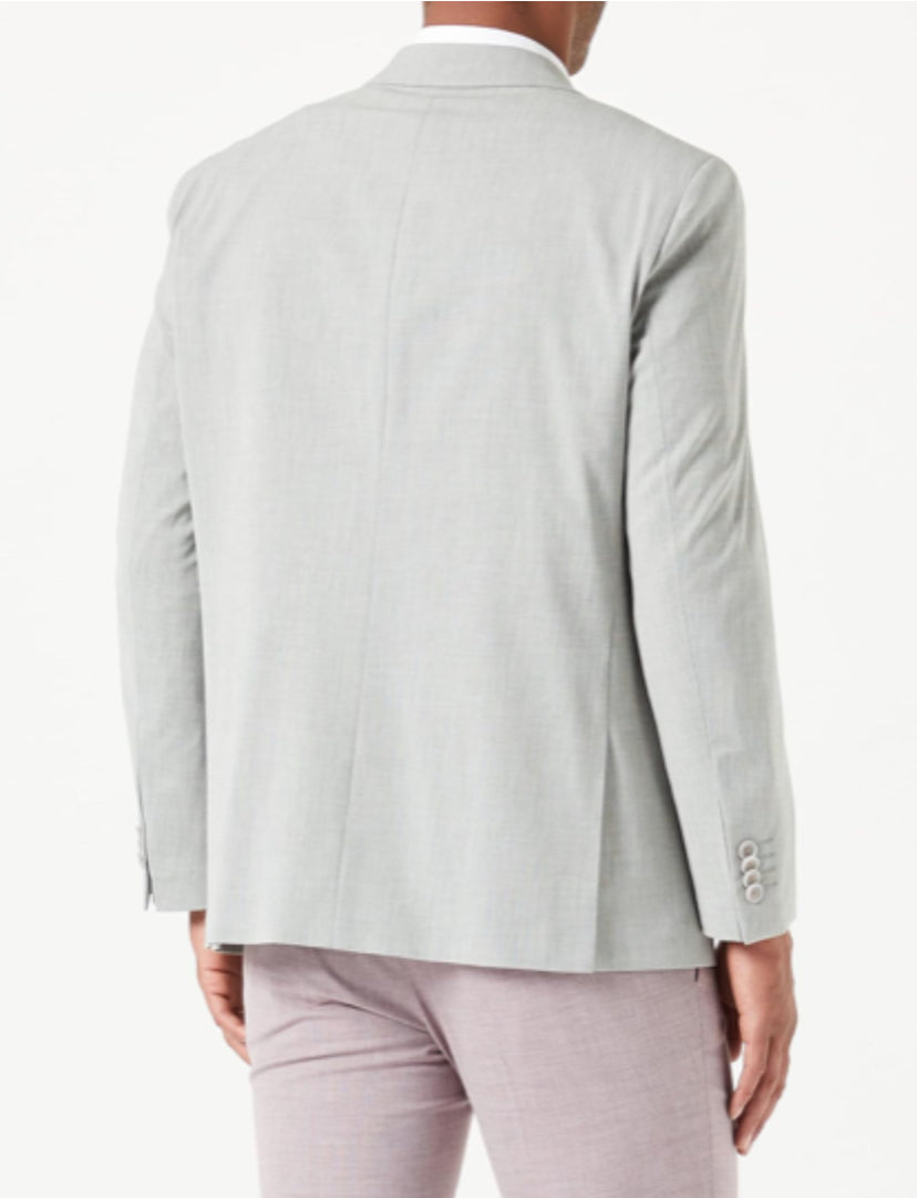 Plus Essential REGULAR FIT SUIT BLAZER IN GREY