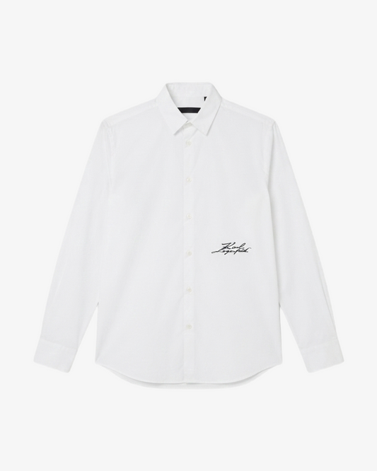 Karl Lagerfeld Paris Classic point collar design Long Sleeve Shirt