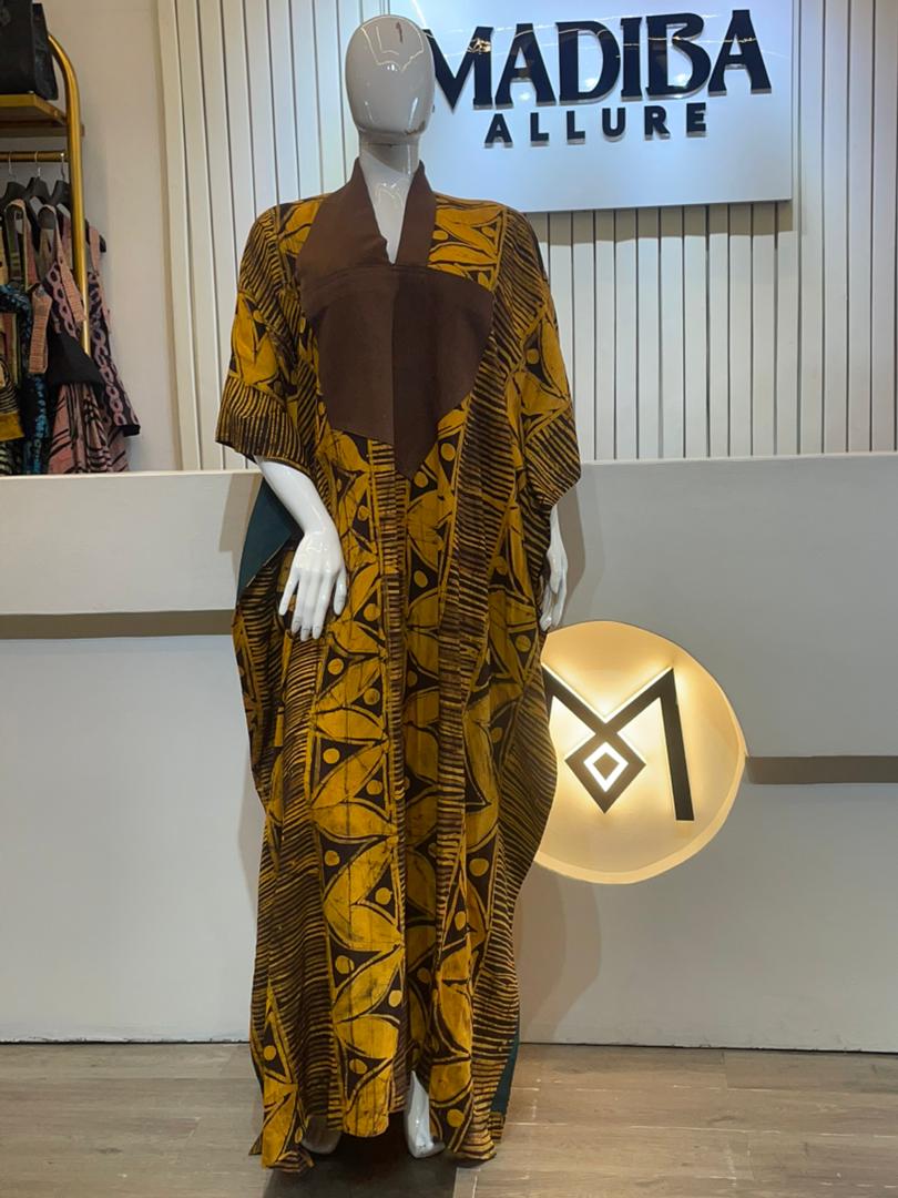 Boubou with Brown Neckline
