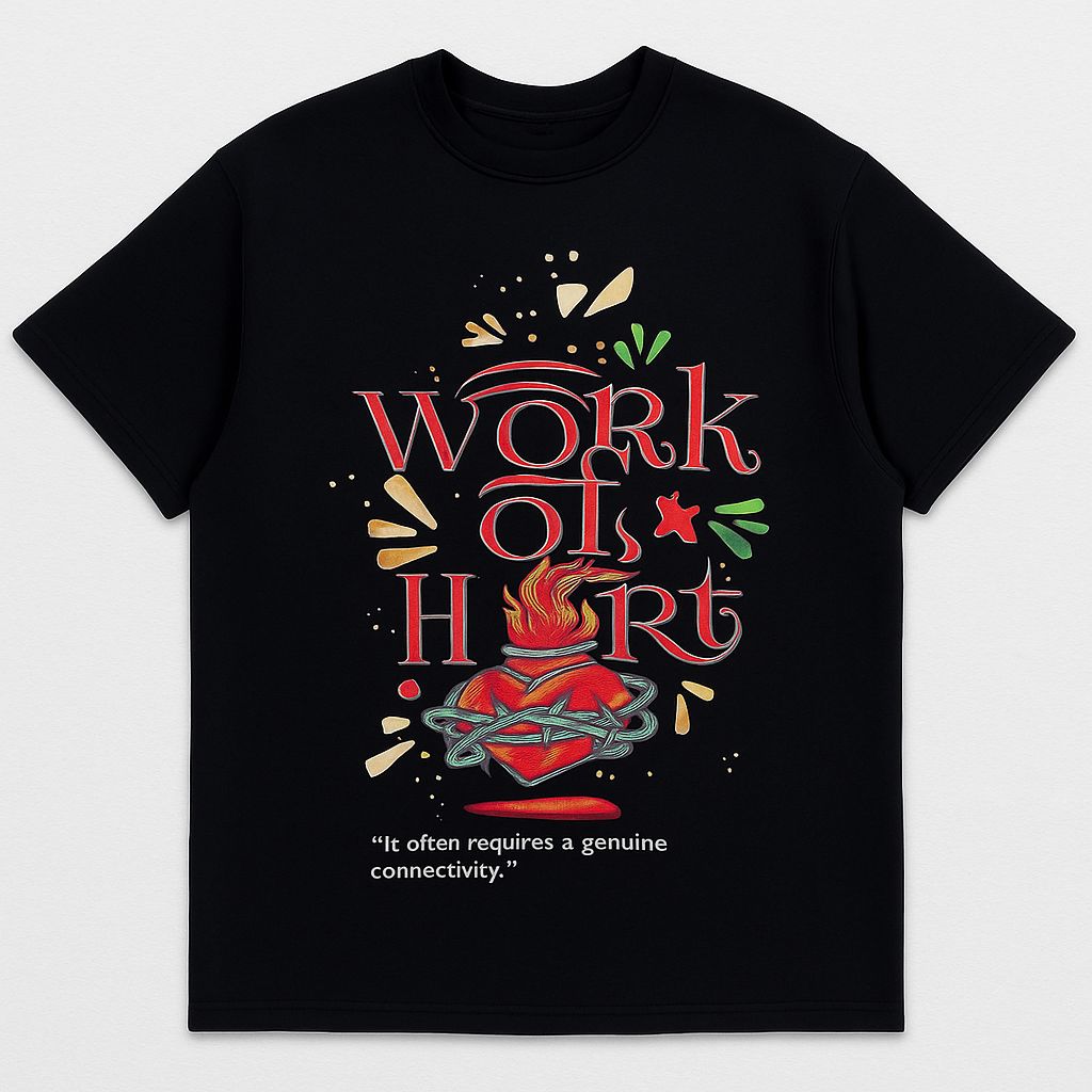 Jochdunse Work Of Heart Graphic Tee In Black