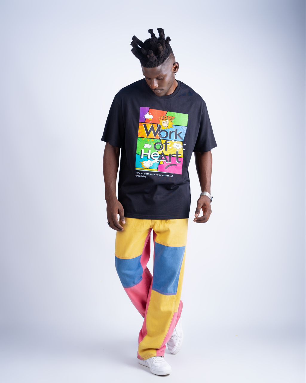 Jochdunse Work Of Heart Graphic Tee-Black