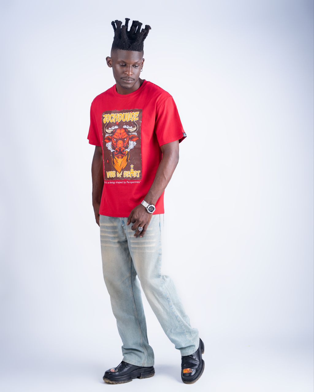 Jochdunse Work Of Heart Graphic Tee-Red