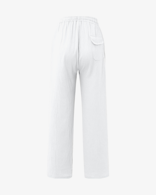 Boohoo Linen Drawstring Beach Trouser