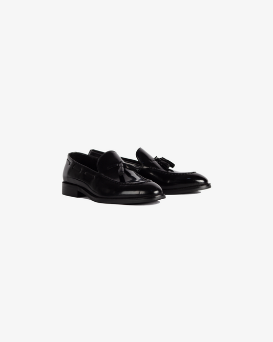 Poiseon Kensington Tassel Loafer - Black