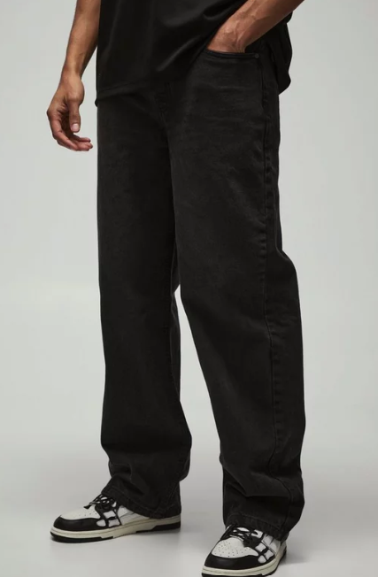 Unbranded faded blue relaxed jean in black