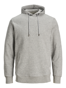 Jack & Jones Jcoclassic Twill Sweat Hoodie In Grey