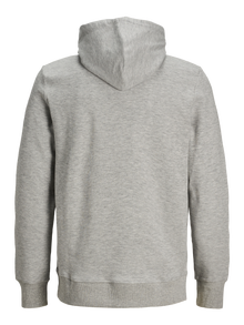 Jack & Jones Jcoclassic Twill Sweat Hoodie In Grey