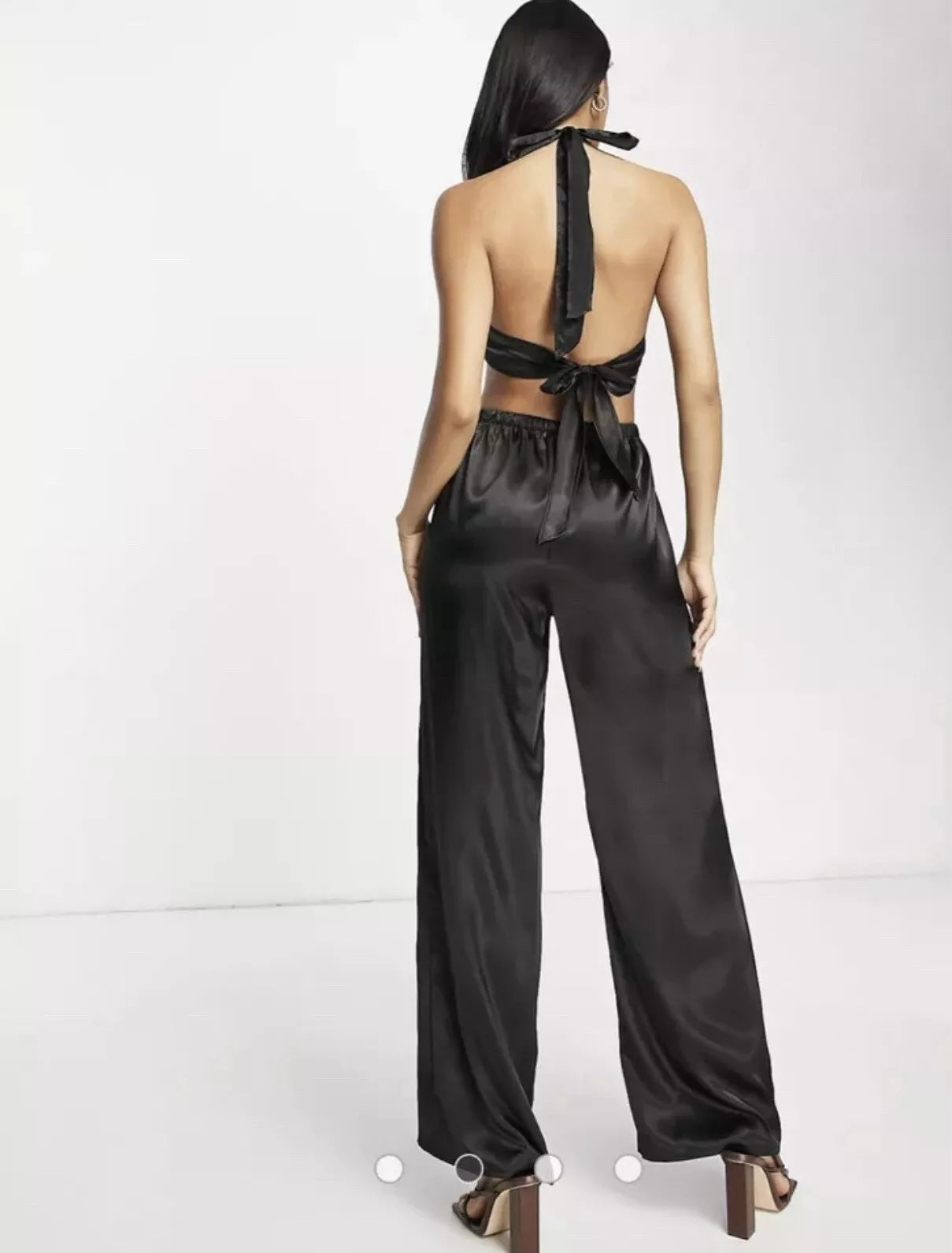 Asyou cross neck cut jumpsuit