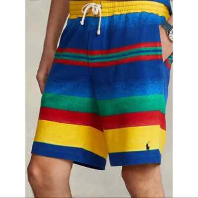 Nwt Polo Ralph Lauren 8 Inch Striped Spa Terry Short