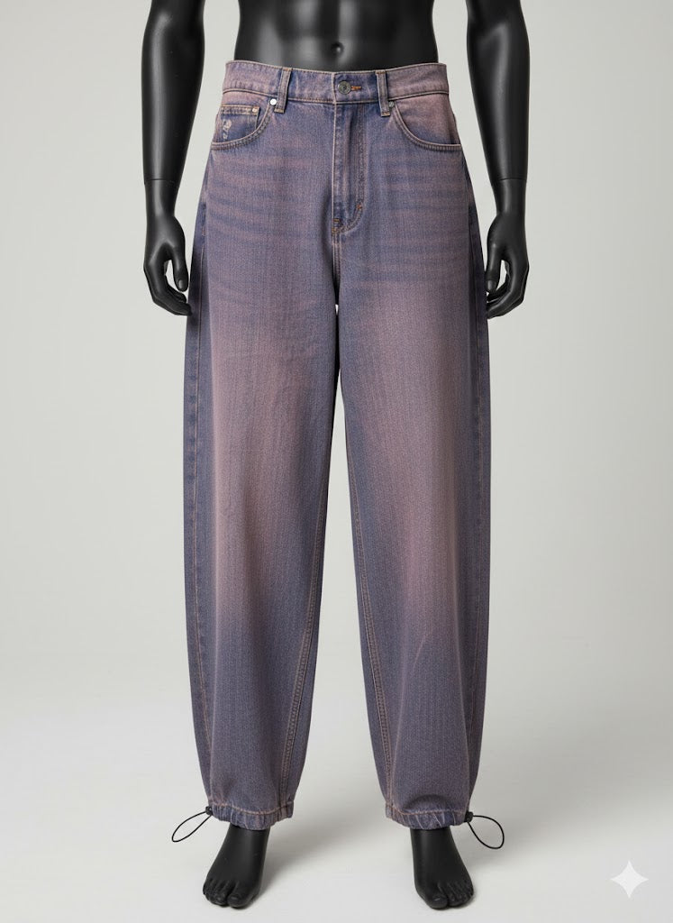 Boohooman Tinted Denim Parachute Jeans