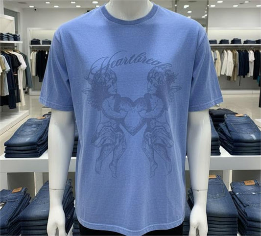 Boohooman Plus Oversized Heart Breaker Printed Ss T-shirt