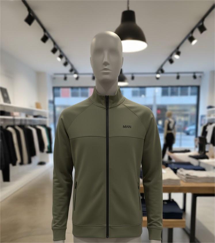 Boohooman Active Tech Funnel Neck Zip Thru