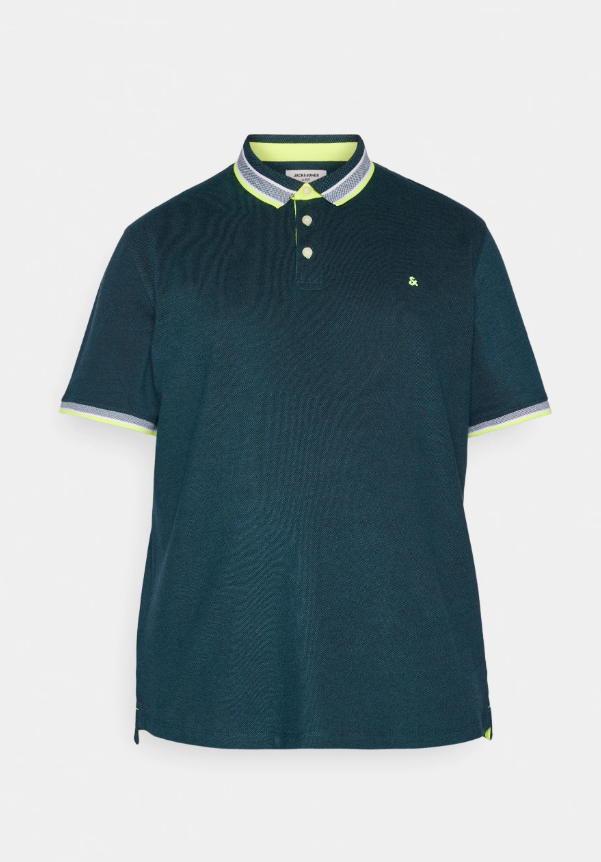 JACK & JONES JJEPAULOS POLO SHORT SLEEVE IN GREEN NAVY