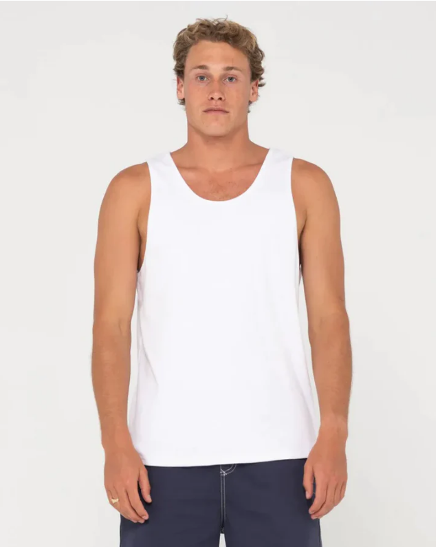 ONLY & SONS ONSLES CLASSICQUE RIB TANK TOP IN WHITE