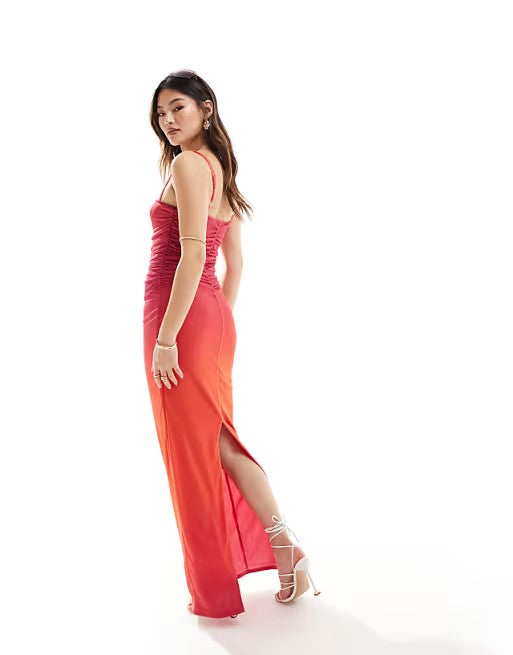 Asos Missyempire Mesh Midi Dress In Pink