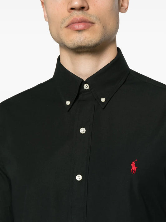 POLO BY LAUREN LONG SLEEVE SHIRT IN BLACK