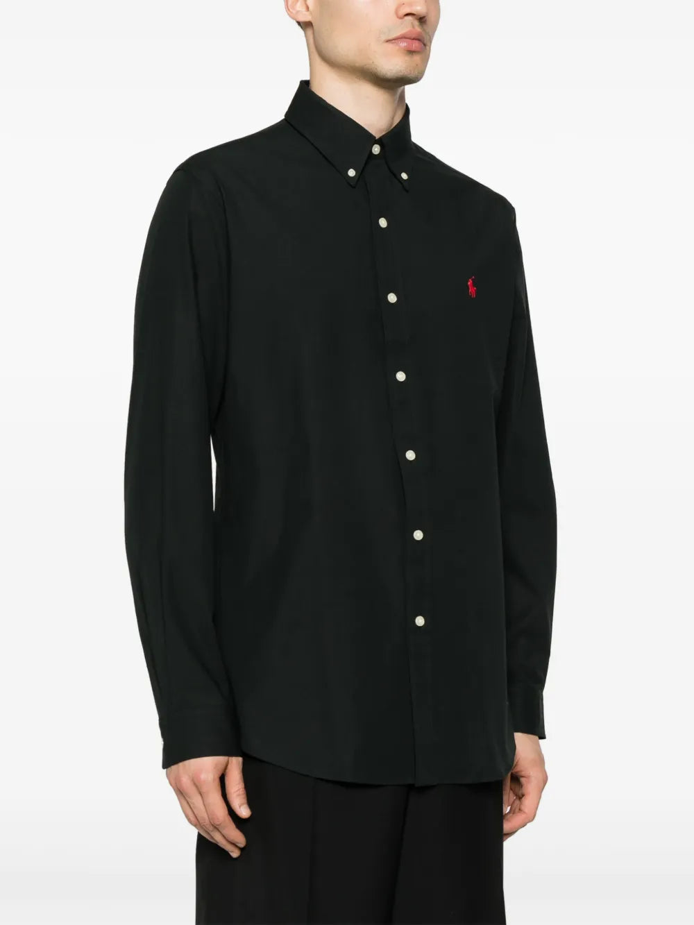 POLO BY LAUREN LONG SLEEVE SHIRT IN BLACK