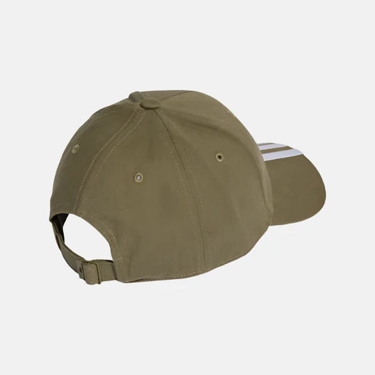 ADIDAS 3 STRIPES COTTON TWILL MEN'S BASEBALL TRAINING CAP IN KHAKI