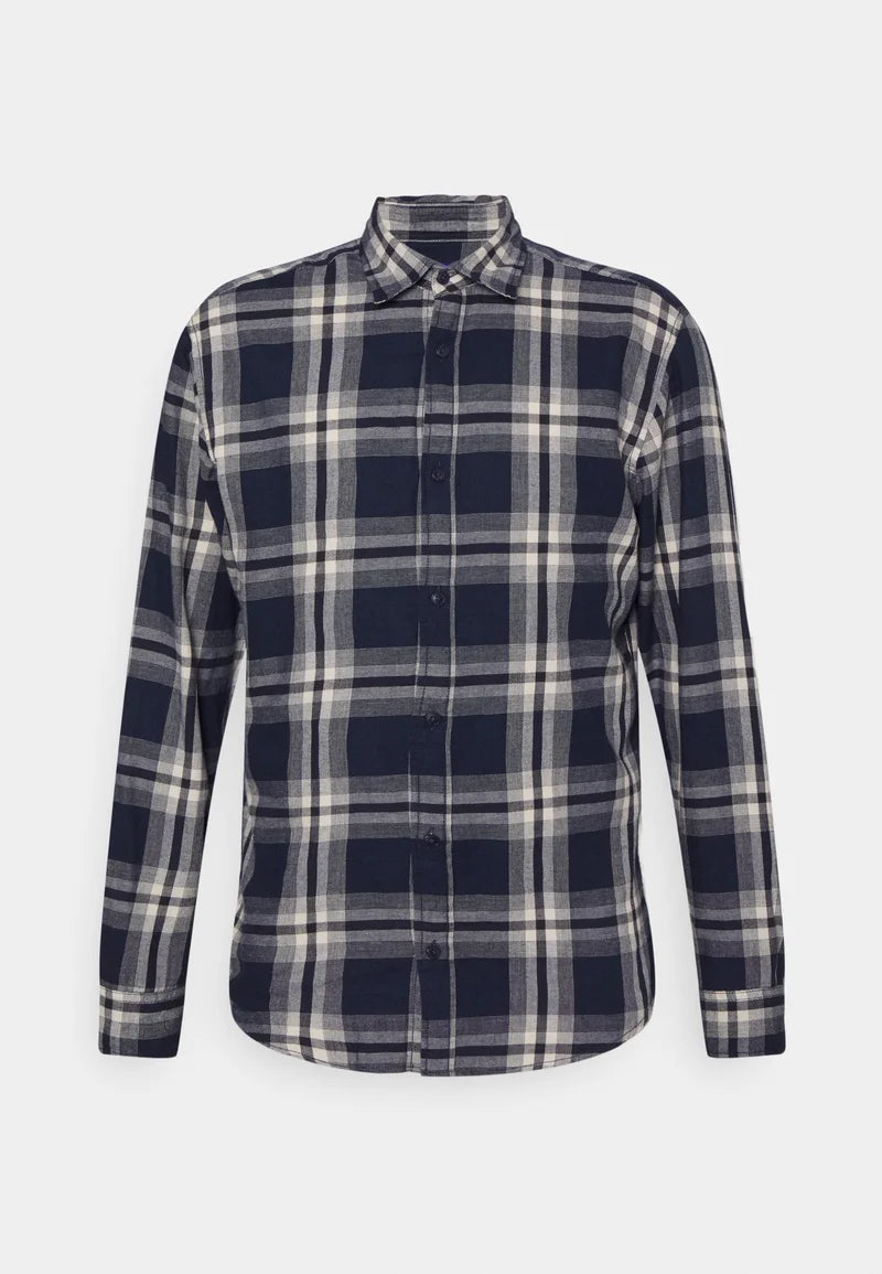 Jack & Jones Jorbest Check Shirt Ls In Navy
