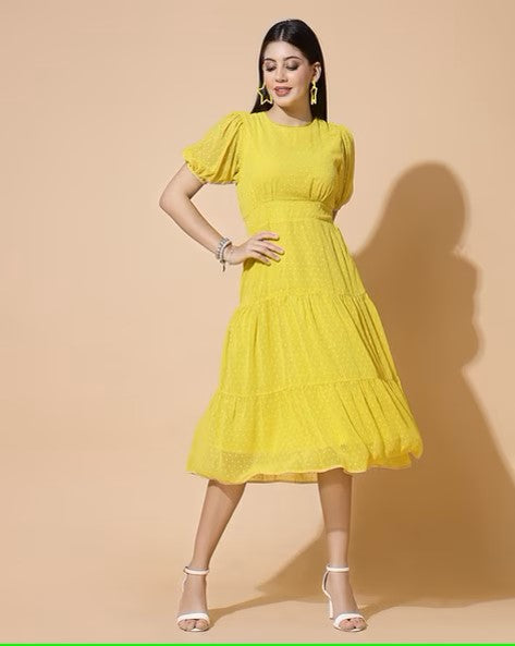 John Zack Women dDress Yellow
