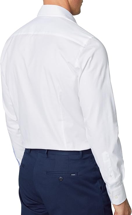 HACKETT LONDON SLIM FIT LONG SLEEVE SHIRT IN WHITE