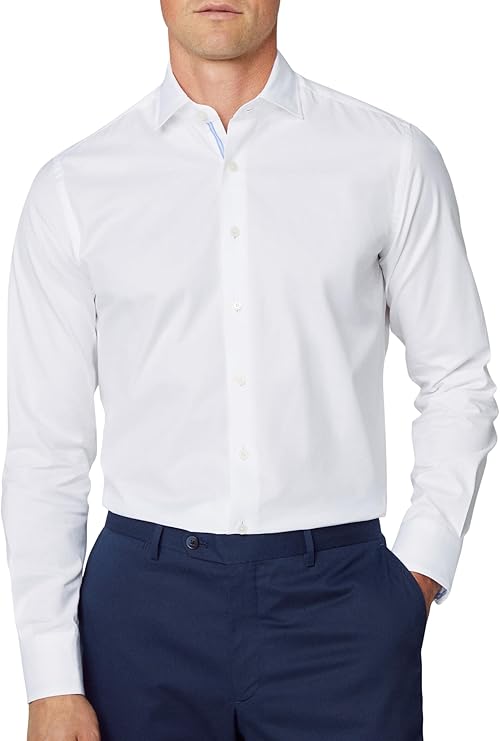 HACKETT LONDON SLIM FIT LONG SLEEVE SHIRT IN WHITE