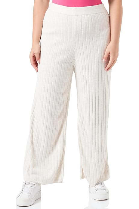 Bubbleroom miley knitted trousers white