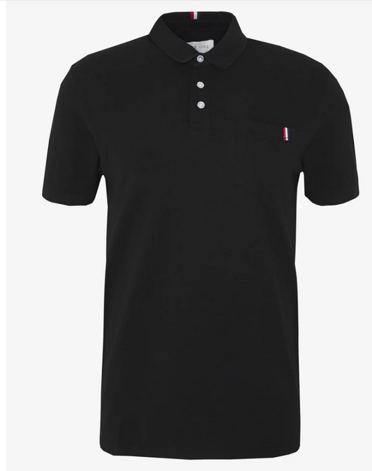 JACK & JONES JJEPAULOS POLO SHORT SLEEVE IN BLACK