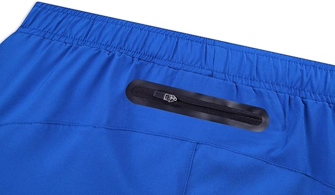 TCA WOMENS RUNING SPORT SHORTS WITH ZIP BACK POCKETS IN BLUE