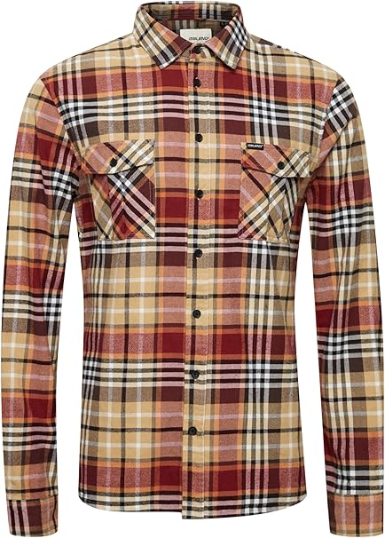 BLEND DOUBLE POCKET LONG SLLEVE CHECK SHIRT IN MULTI