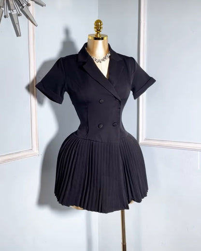 Black Double Breasted Blazer dress