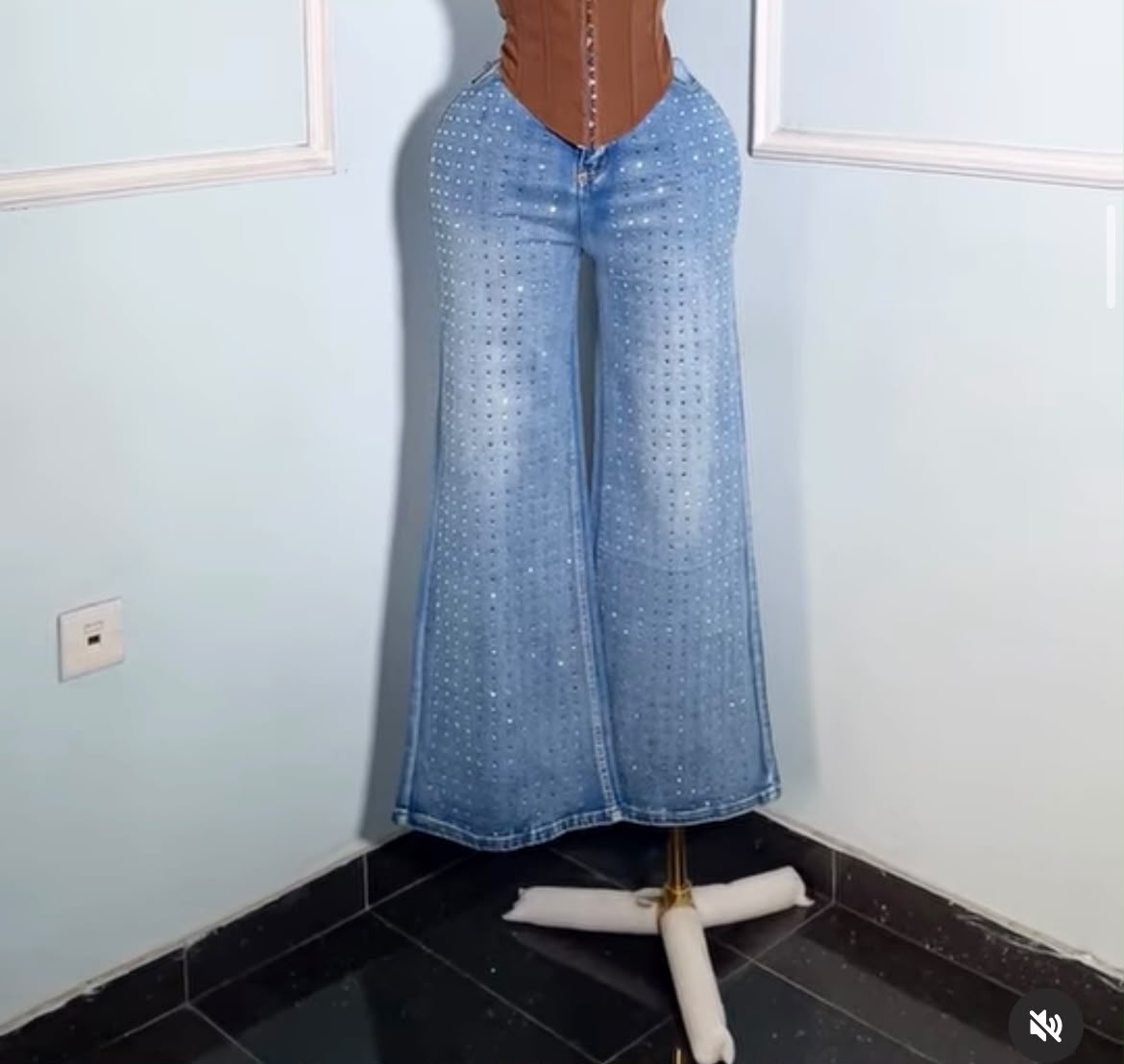 Blue Studded Jeans
