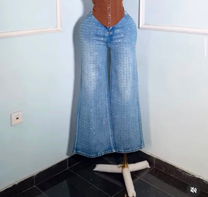 Blue Studded Jeans