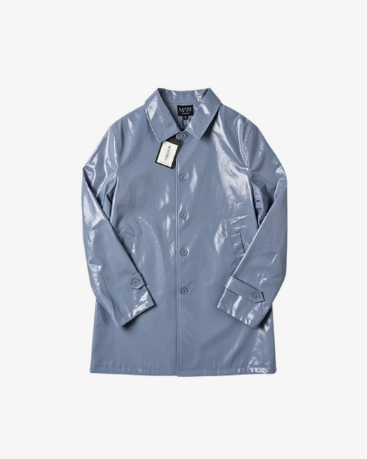 Boohooman HiCgh Shine Mac Coat