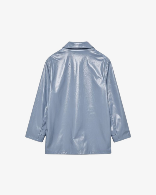 Boohooman HiCgh Shine Mac Coat