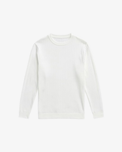 Boohooman Muscle Fit Ribbad Ls Jumper
