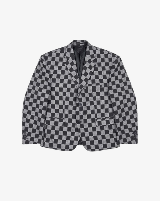 Boohooman Oversized Boxy Checkerboard Blazer