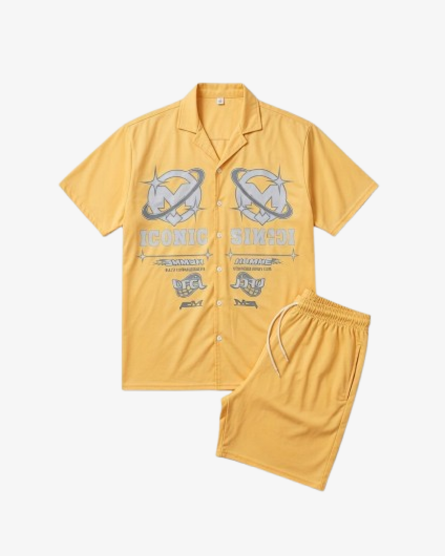 Boohooman Oversized Mesh Moto Shirt & Short