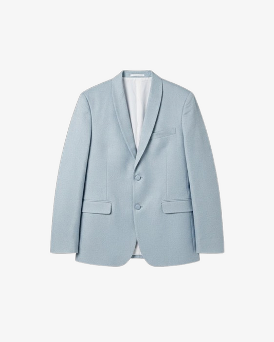 Boohooman Plus Skinny Velour Blazer