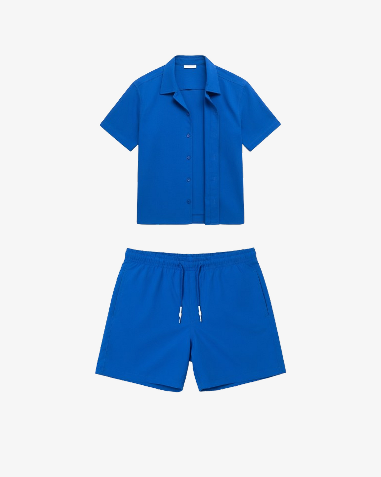 Boohooman Ss Boxy Satin Shirt & Short Set