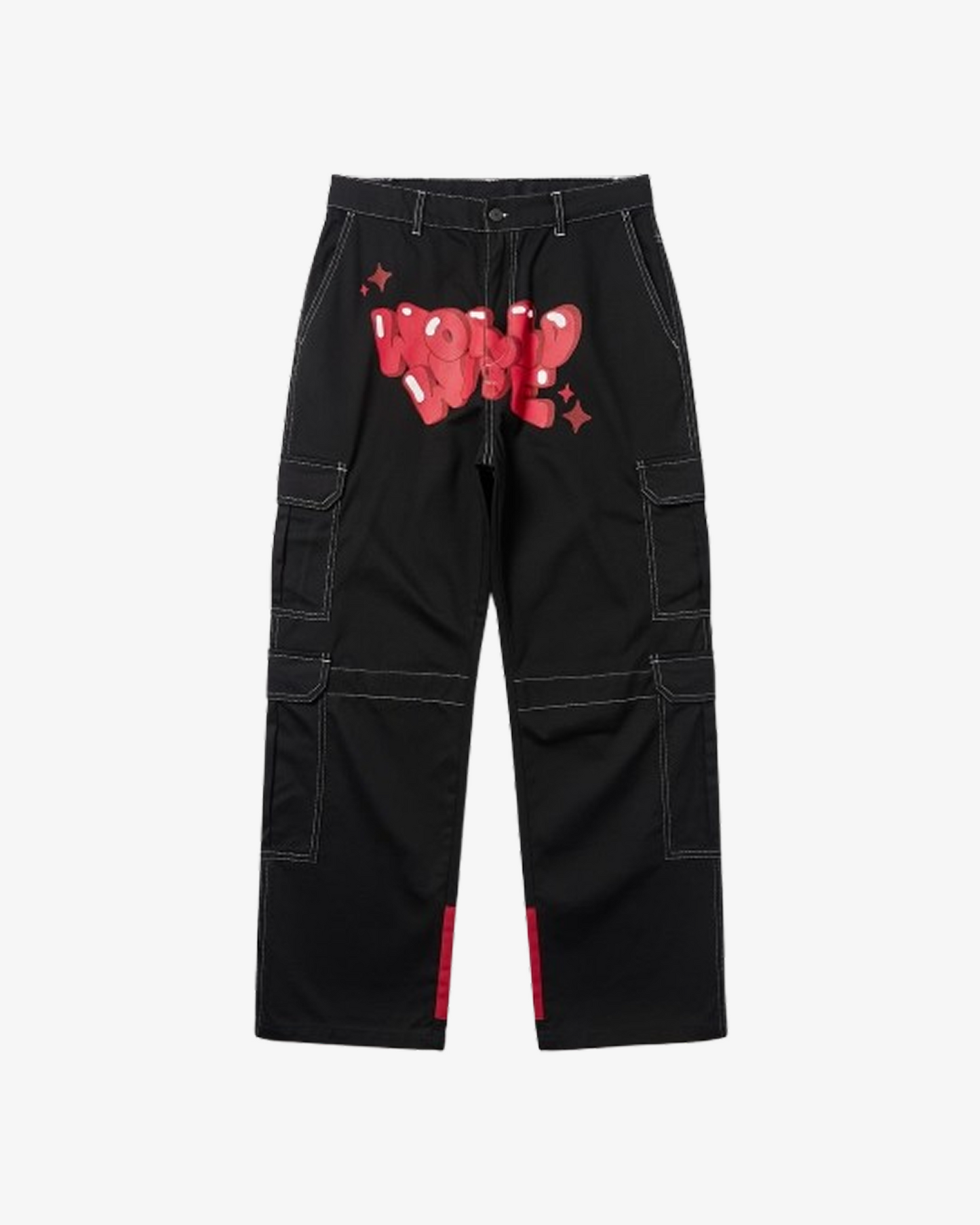 Boohooman Tall Relaxed Cargo Graffiti Print Trouser