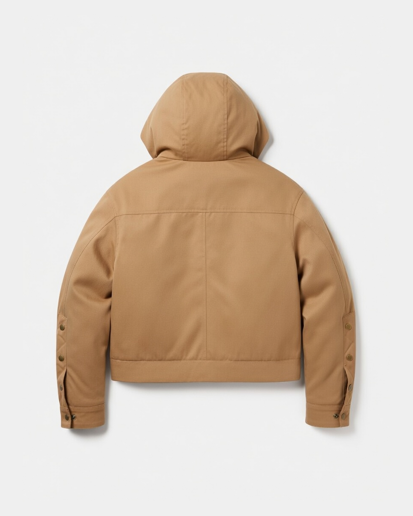 Boohooman Hooded Twill Popper Sleeve Bomber Jacket