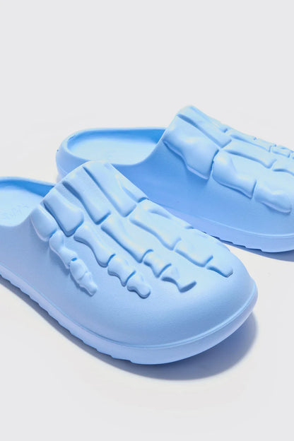 Boohooman Perforated Skeleton Moulded Mule