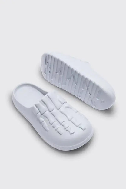 Boohooman Perforated Skeleton Moulded Mule